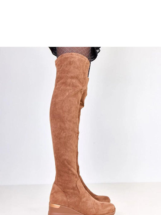 Cizme talpă tip pană Solea, Model 219423, Maro