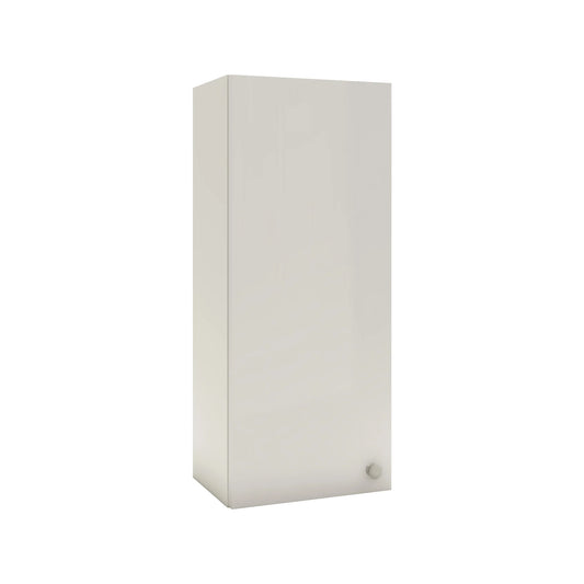 Corp Baie haaus Zaria, Suspendat, 1 Usa, Alb lucios/Alb, MDF, L 30 x l 22 x H 72 cm