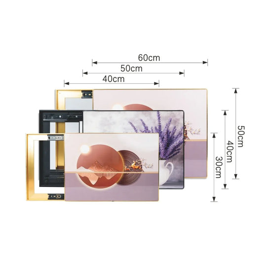 Capac tablou pentru contor electric, Naimeed D7300, mascare tablou electric, design modern si elegant, 40x50x2.8 cm, rama neagra - 221.ro