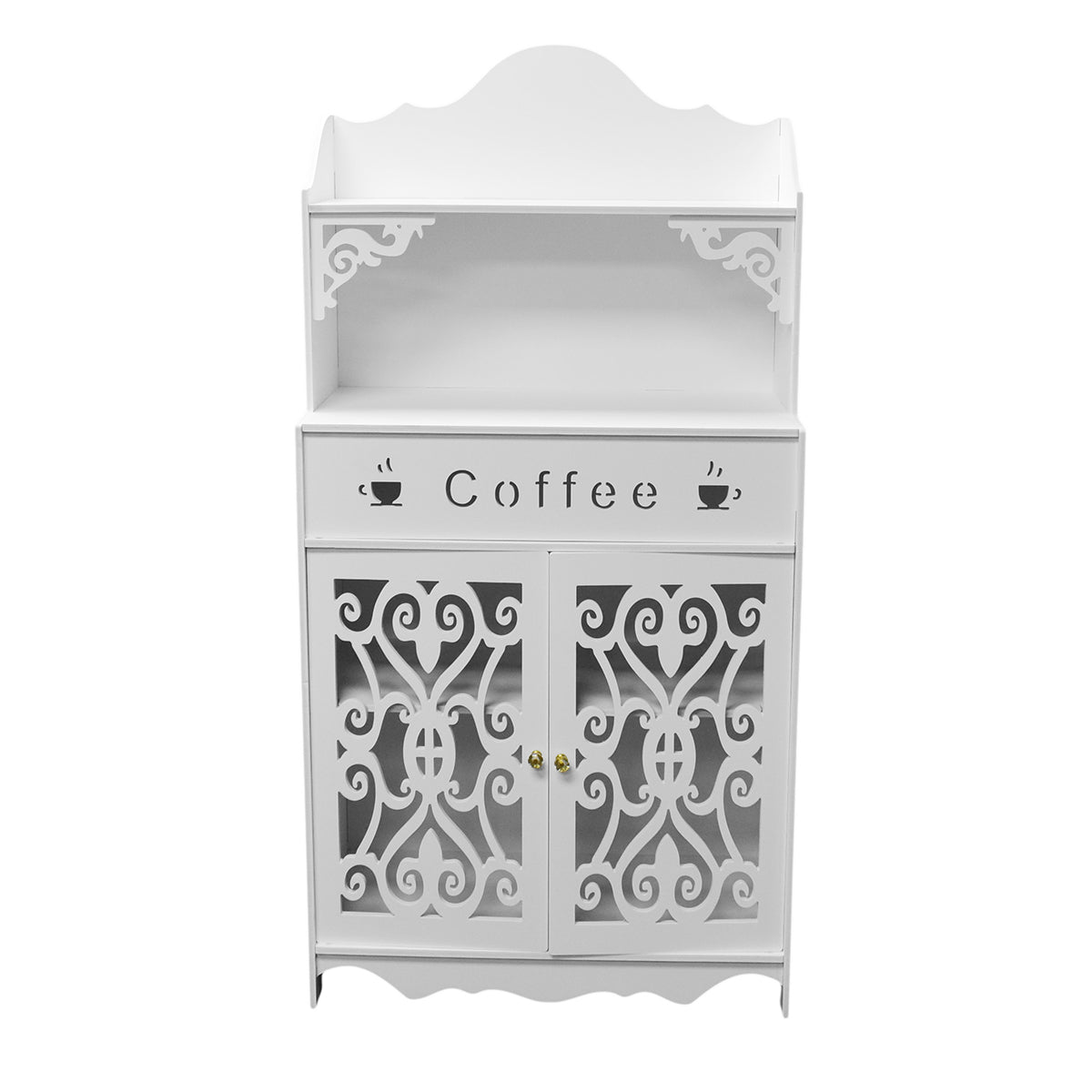 Dulap cu sertar, Naimeed D3443, culoare Alb, 120 x 60 x 30 cm