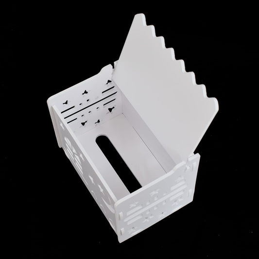 Cutie decorativa pentru servetele, Naimeed D37, culoare Alb, 16 x 22,5 x 14,6 cm