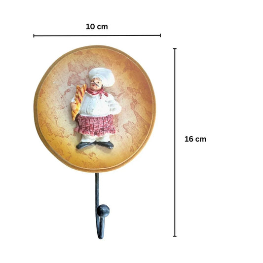 Cuier decorativ cu 1 carlig, Naimeed D62-7, 10x16x0.8 cm, Maro - 221.ro