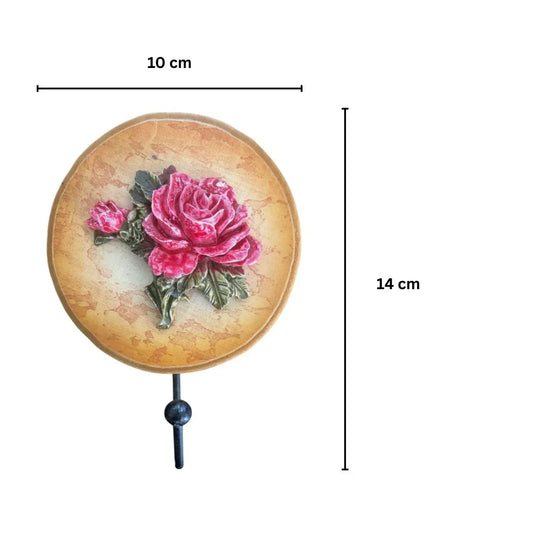 Cuier decorativ cu 1 carlig, Naimeed D62-8, 10x14x0.8 cm, Maro - 221.ro