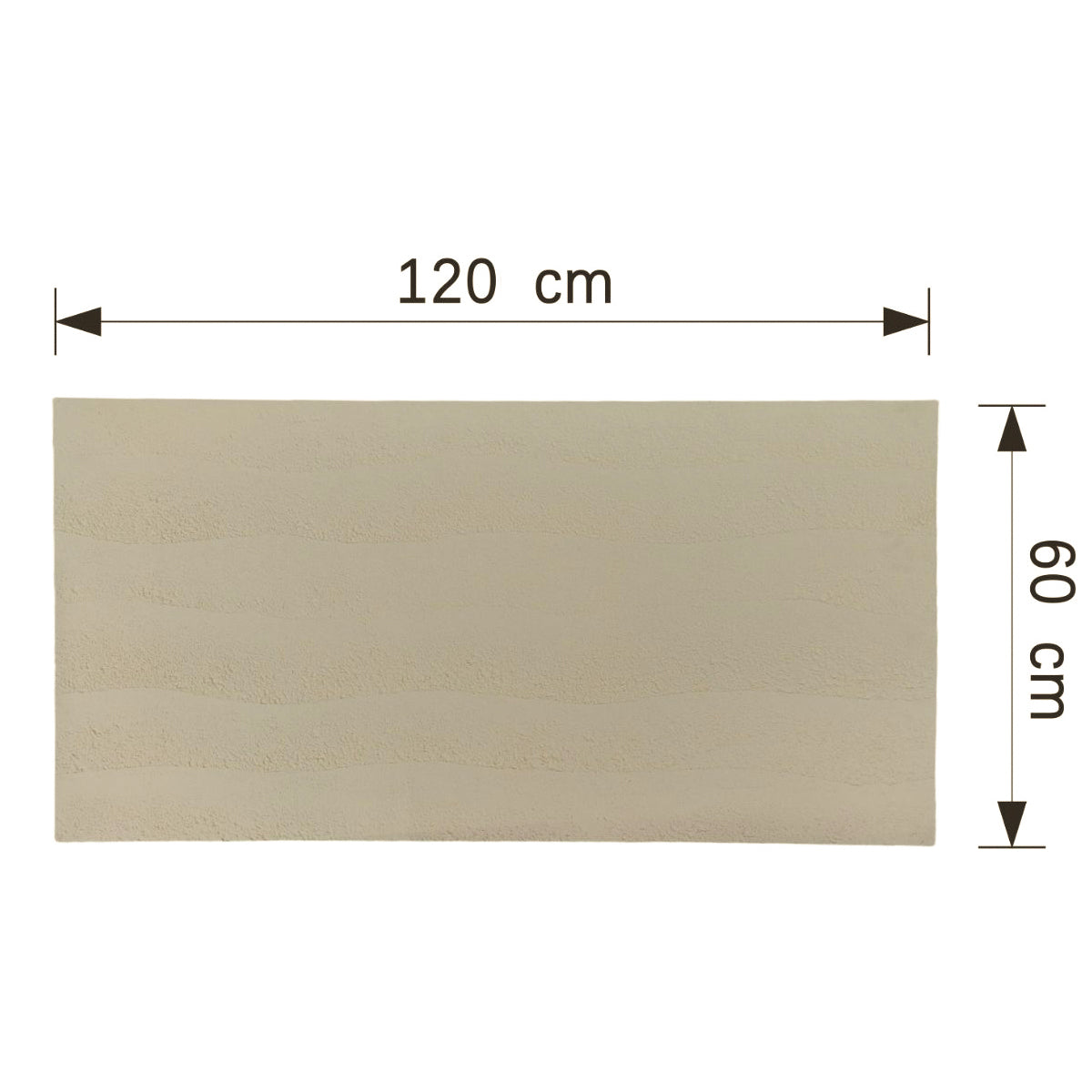 Panou decorativ din praf de piatra, Naimeed D7322, flexibil,ignifug, strat protector ceramic, rezistent la razele UV, 120x60x0.2 cm, crem