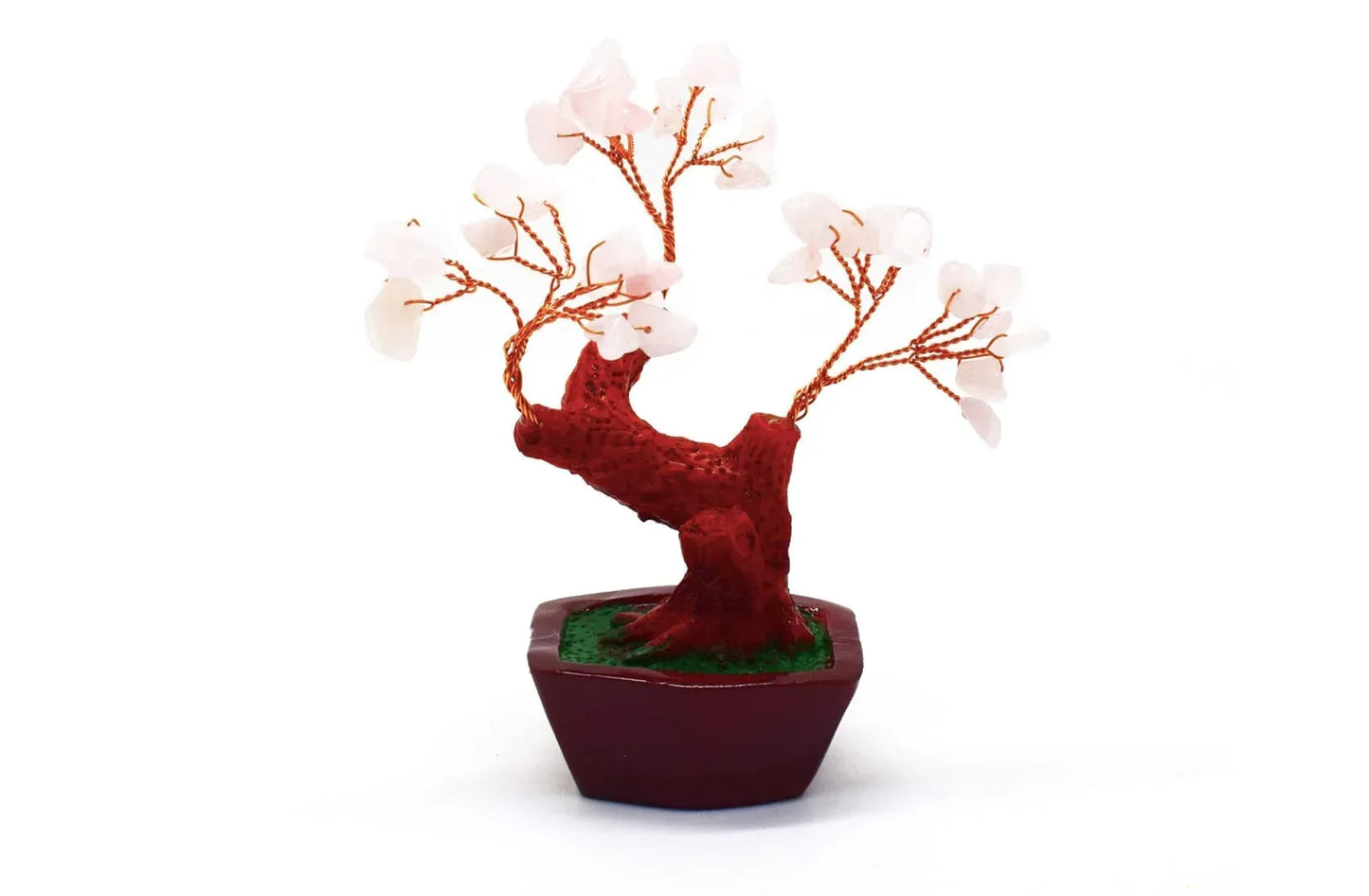 Copacel Feng Shui cu pietre semipretioase, Naimeed D3011, inaltime 13 cm, culoare Roz - 221.ro