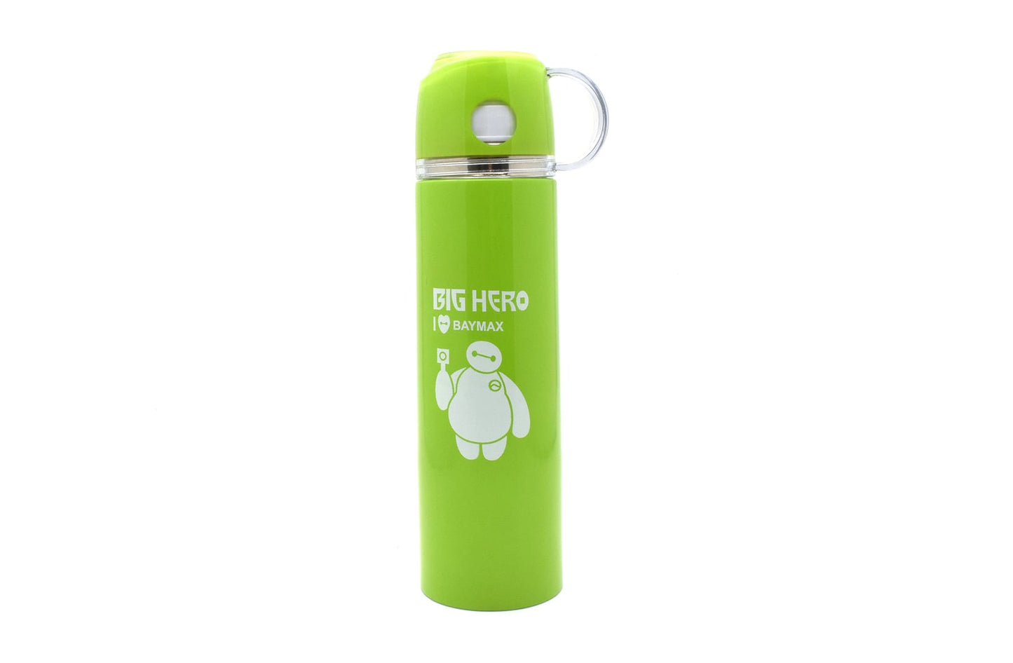 Termos vacuum cu canita pentru copii, bauturi reci sau calde, Angel baby, 350ml, verde