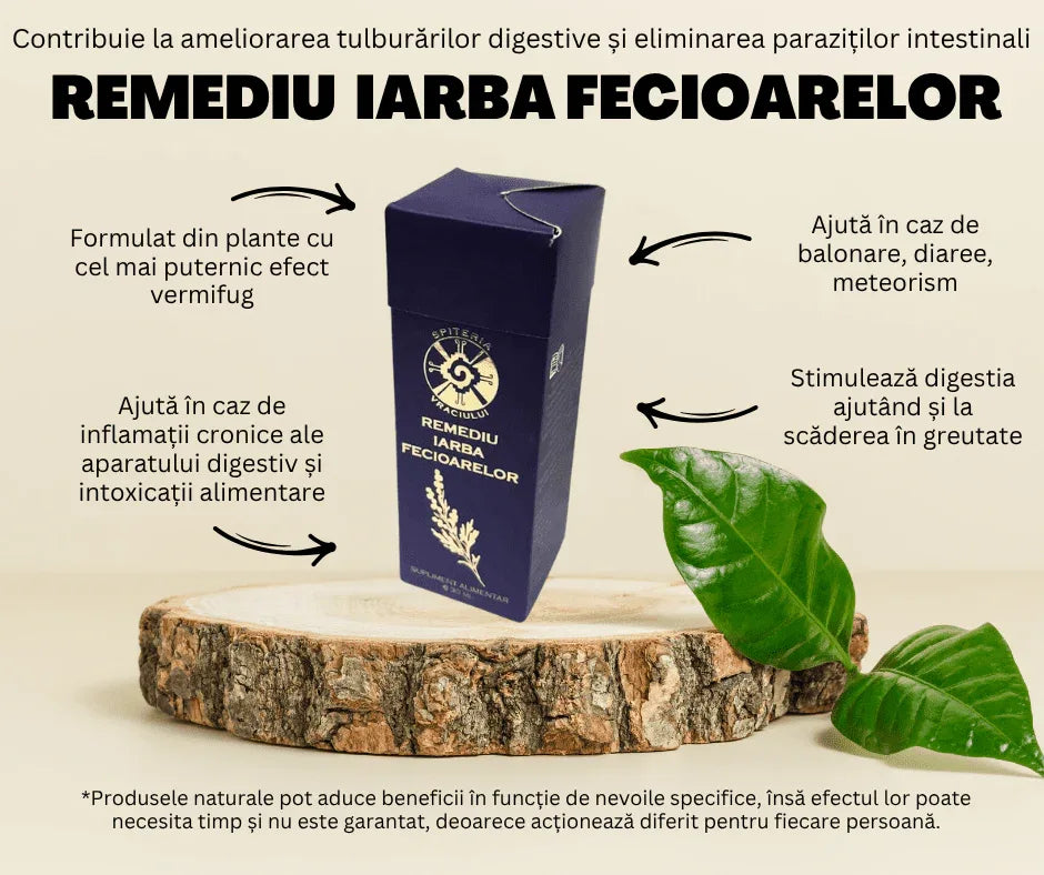 Remediu Natural Deparazitant – IARBA FECIOARELOR | 30ml