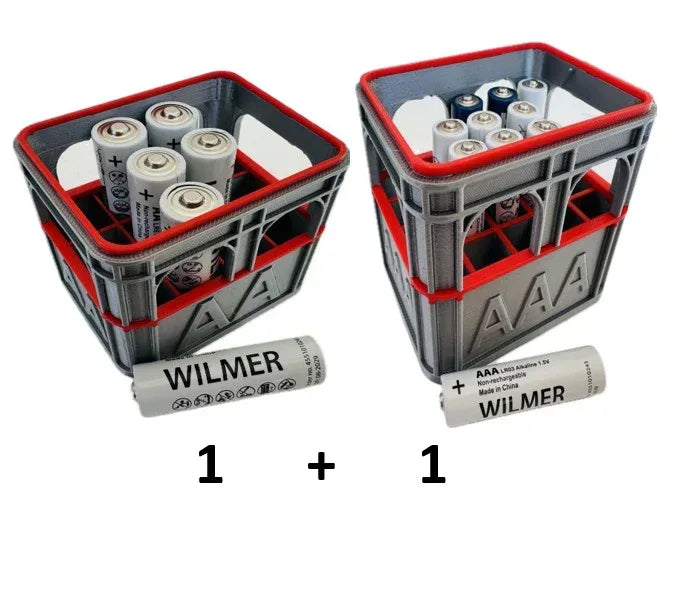 Organizator Baterii Combo AA+AAA - Printat 3D din PLA - 221.ro