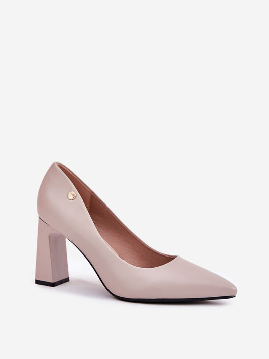 Pantofi dcu toc gros Step in style, Model 211987, Gri