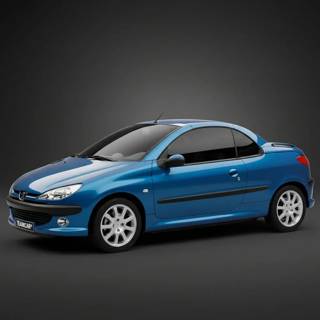 Covorase Tavita Cauciuc Compatibile Peugeot 206 CC 2000-2008, Red