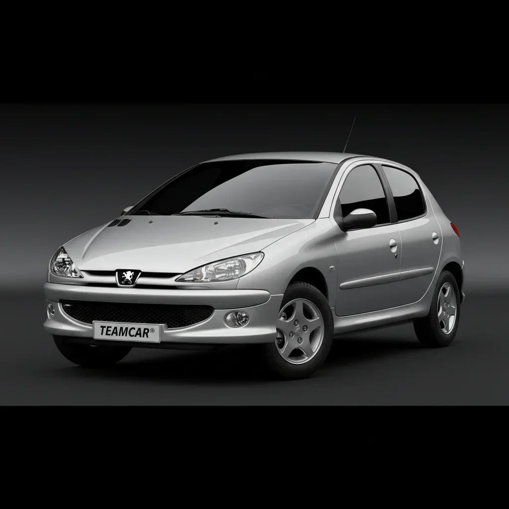 Covorase Tavita Cauciuc Compatibile Peugeot 206 (5 usi Facelift) 2003–2009 Black