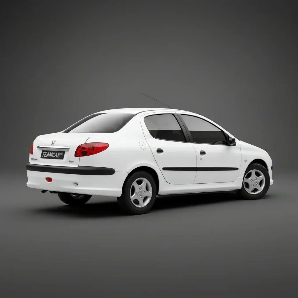 Covorase Tavita Cauciuc Compatibile Peugeot 206 Sedan 2006-2012, Red