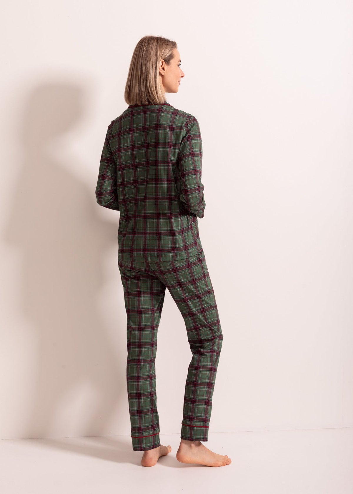 Pijama Damă Tartan Winter Bumbac