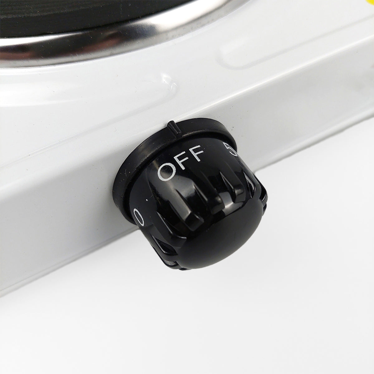 Plita electrica, YQ-2025A, 2500W, 2 zone gatire, indicator luminos, protectie termostatica, alb