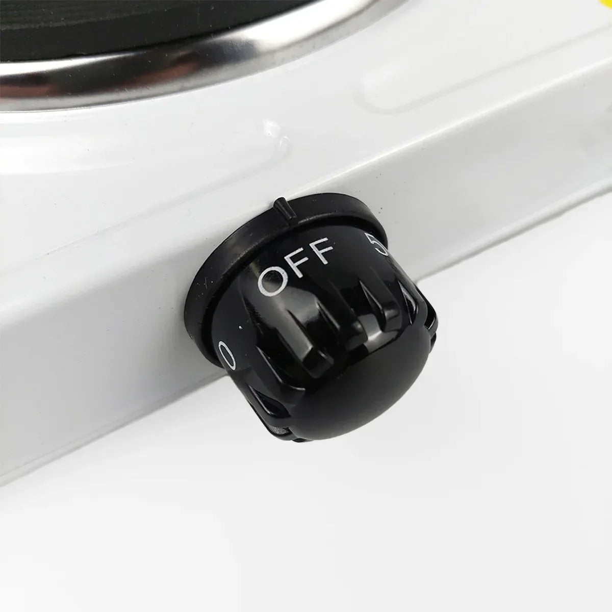 Plita electrica, YQ-2025A, 2500W, 2 zone gatire, indicator luminos, protectie termostatica, alb - 221.ro