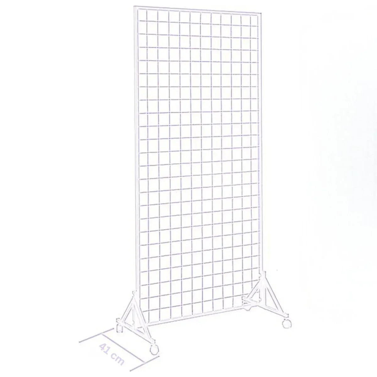 Paravan metalic cu roți pivotante 360°, Naimeed D7462, ideal pentru organizare și expoziții, Dimensiuni 100x229cm, Negru - 221.ro