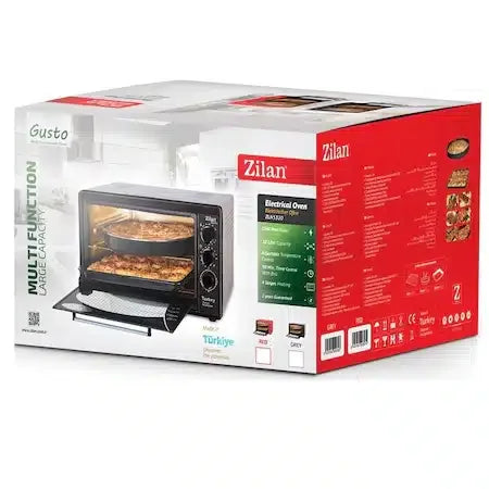 Cuptor electric Zilan, capacitate 38 Litri, putere 1500W, timer control 90 min, gratar, tava dreptunghiulara, negru / ZLN 5320_G - 221.ro