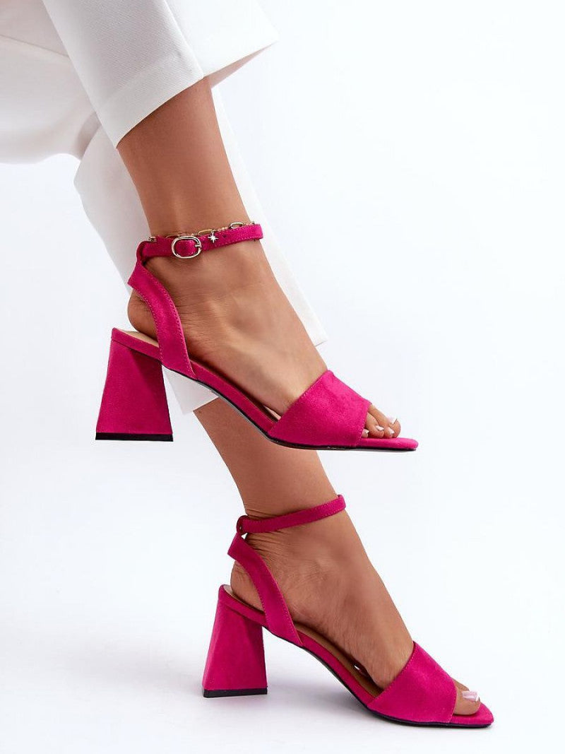 Sandale cu toc Step in style, Model 196237, Roz - material piele artificiala piele Footbed imitație de piele Înălţimea tocului 10 cm