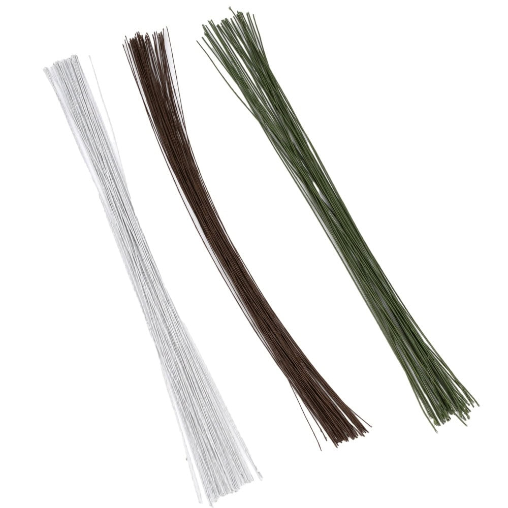 Sârmă floristică - Verde (set 40 buc) - 0.9mm x 45cm