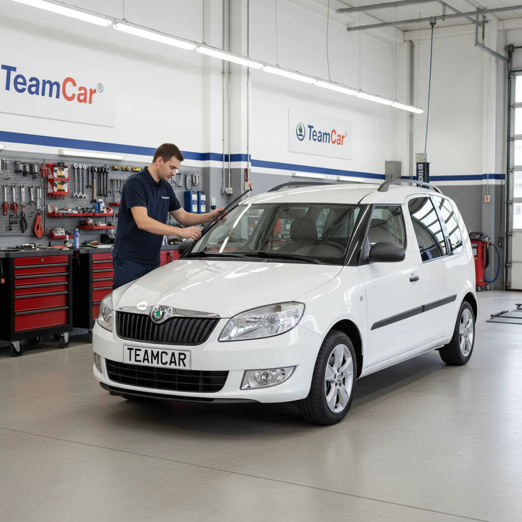 Ștergătoare Skoda Roomster Praktik 5J7 2013-2015 | Set Față și Spate Flat – TeamCar®