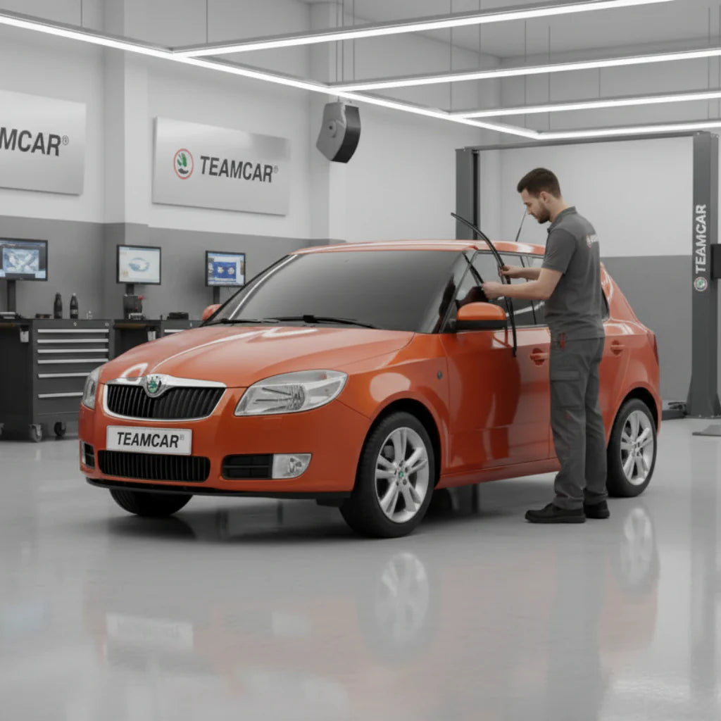 Ștergătoare Skoda Fabia II 5J2 2013-2014 | Set Față Flat – TeamCar®