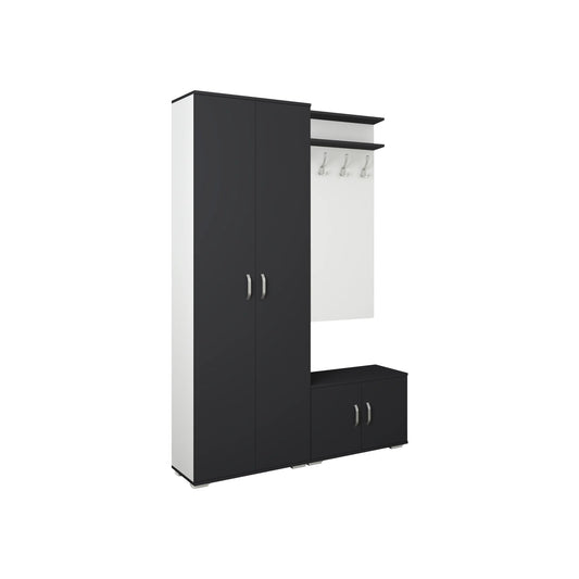 Set Hol haaus Como V8, Antracit/Alb, L 132 cm