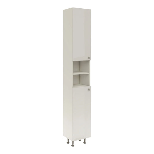 Soldat Baie haaus Zaria, 2 Usi, Alb lucios/Alb, MDF, L 30 x l 27 x H 190 cm