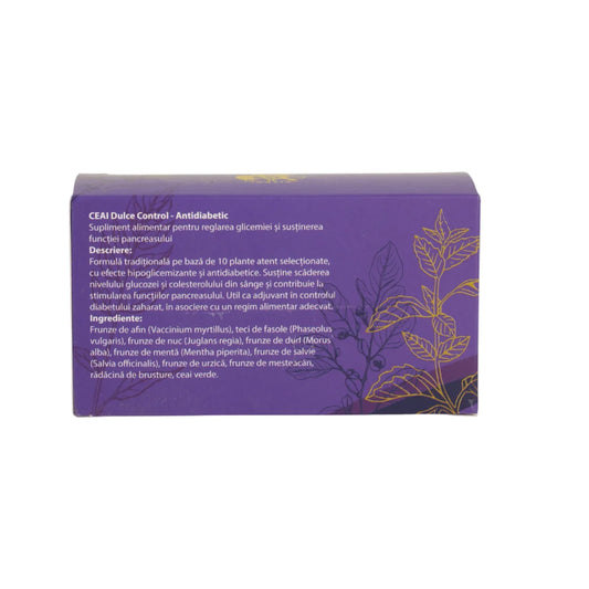 Ceai Natural pentru Glicemie și Diabet – Dulce Control