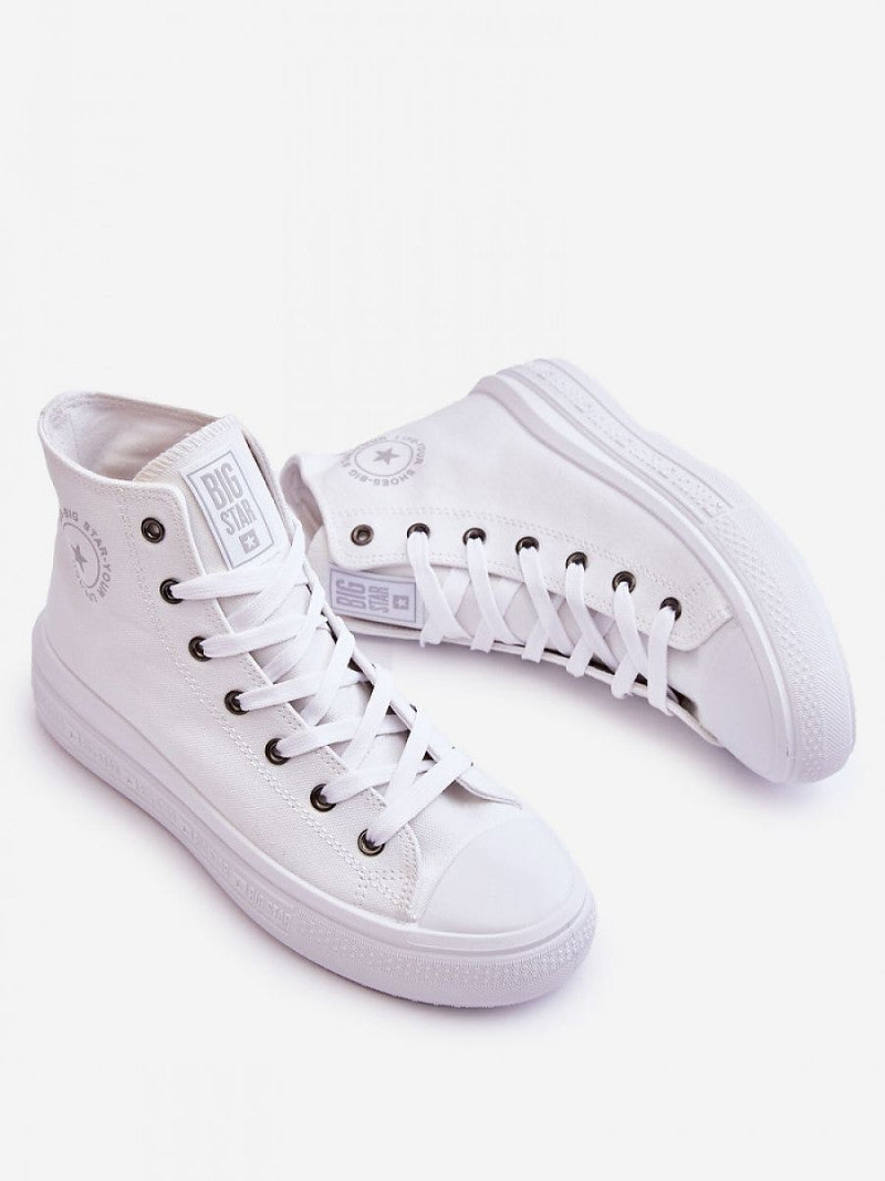 Tenişi Step in style, Model 180655, Alb - material pânză Footbed pânză Înălțimea tălpii 3.5 cm