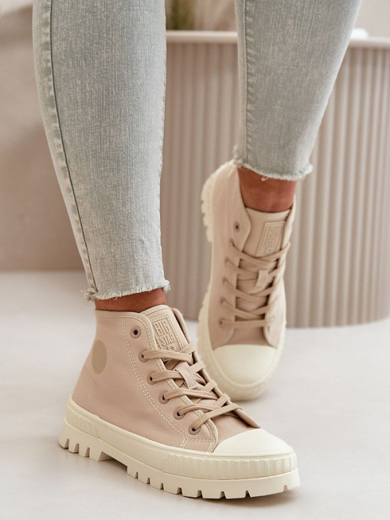 Tenişi Step in style, Model 199915, Bej - material pânză Footbed pânză Înălţimea carâmbului 9 cm Înălţimea platformei 3.5 cm