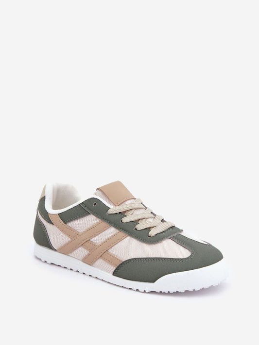 Tenişi Step in style, Model 206803, Verde - material țesătură plus piele ecologică Footbed pian Înălţimea carâmbului 6 cm