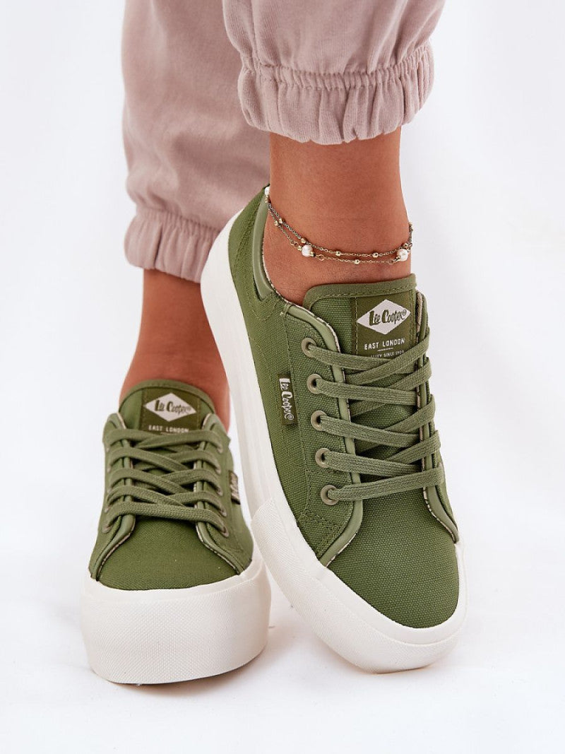 Tenişi Step in style, Model 212618, Verde - material pânză Footbed pânză Înălţimea carâmbului 7 cm Înălţimea platformei 4.5 cm