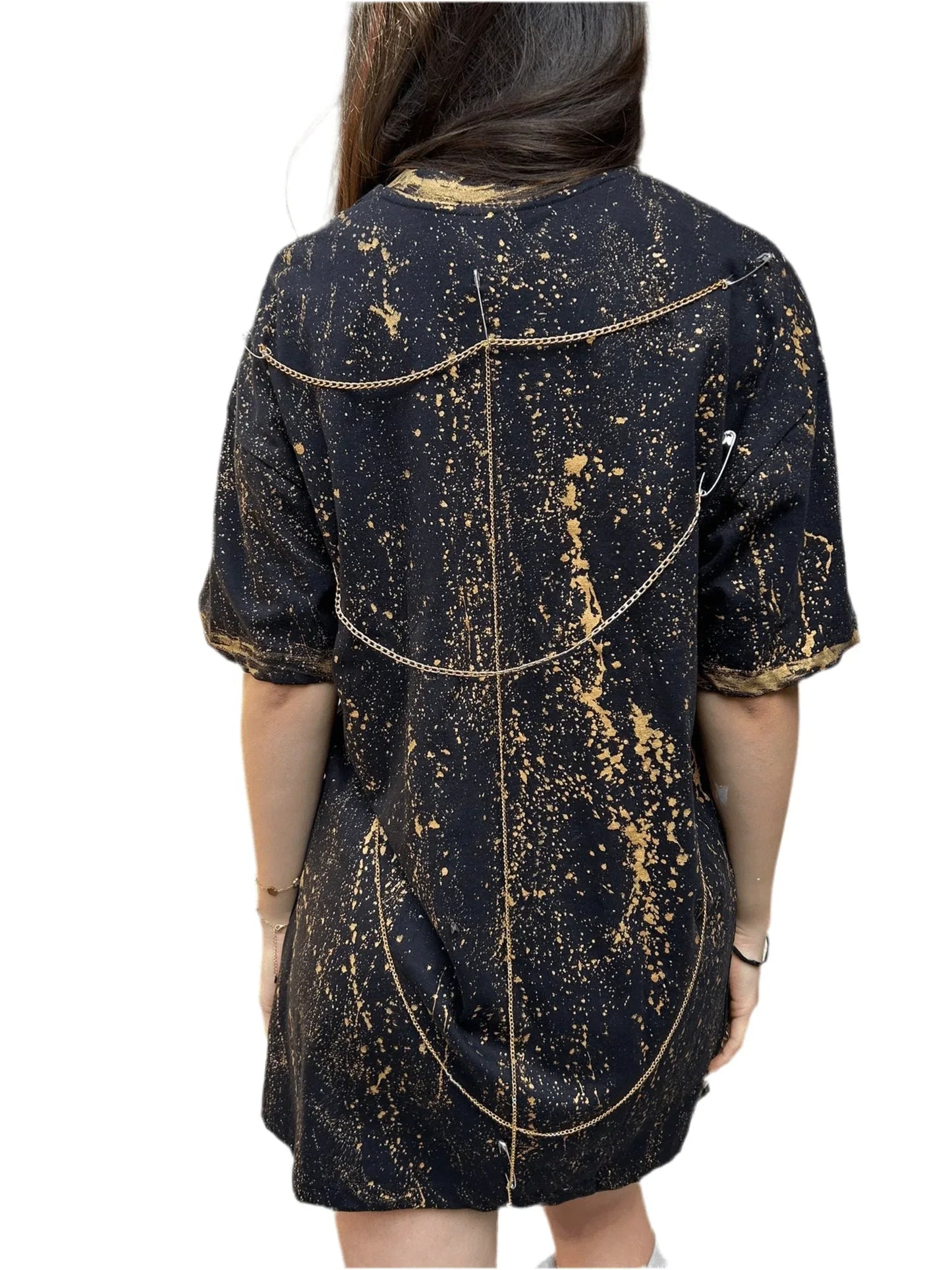 Tricou Gold Touch Oversize - Handpainted Premium
