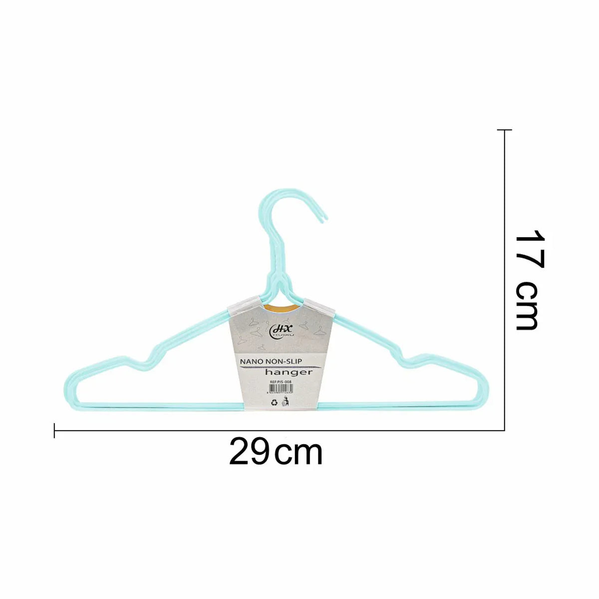 Set 10 umerase, haine copii, Naimeed D5543, invelis silicon, Turcoaz, 29x17cm - 221.ro