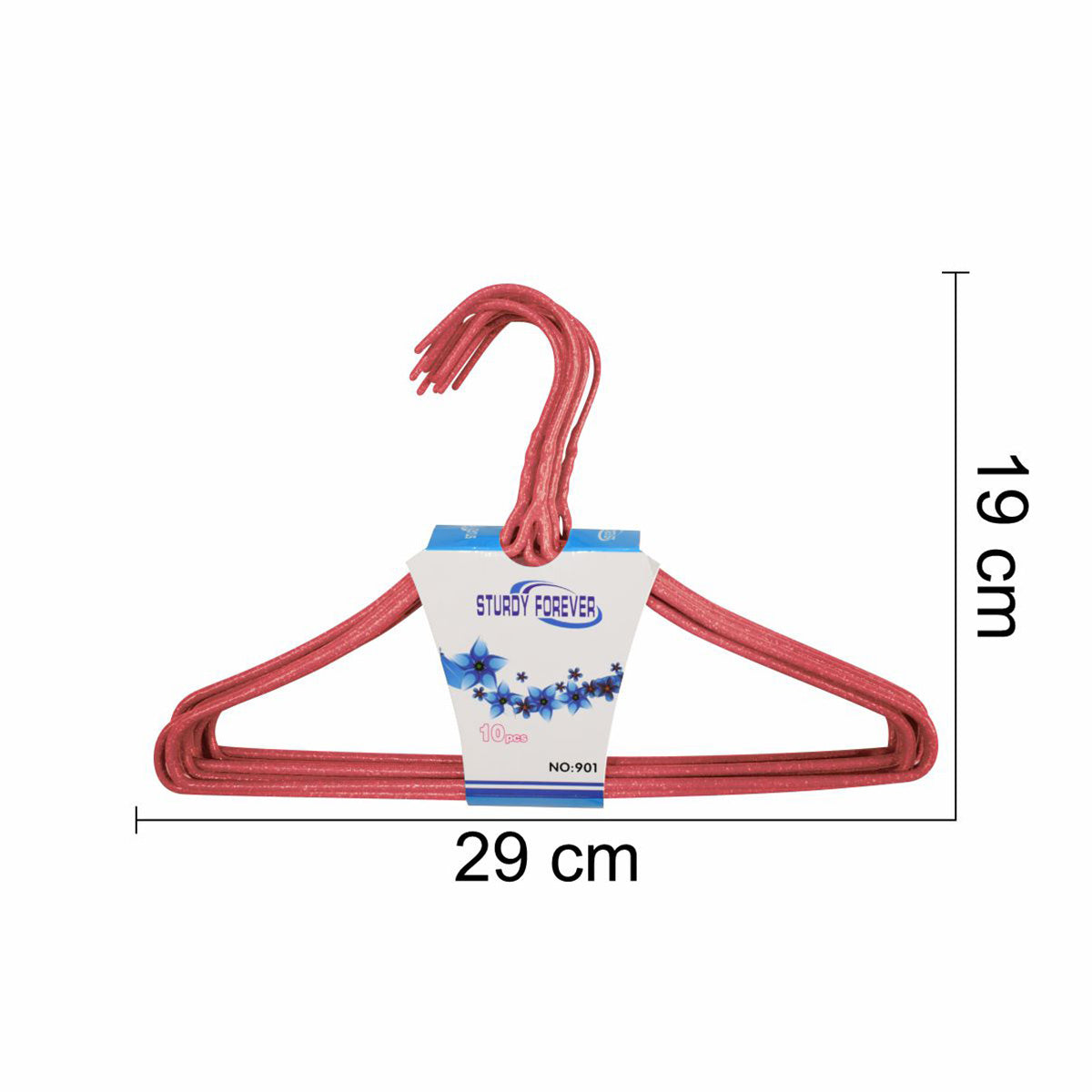 Set 10 umerase, haine copii, Naimeed D5542, invelis silicon, Rosu, 29x19cm