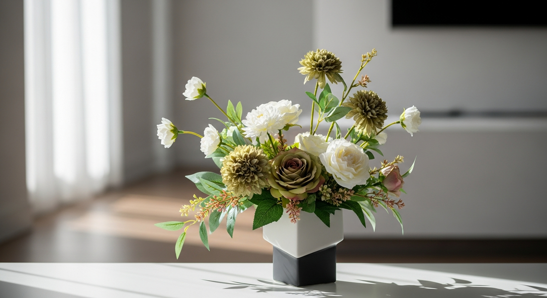 aranjament flori artificiale - Cum să păstrezi prospețimea aranjamentelor florale în decorul 2026