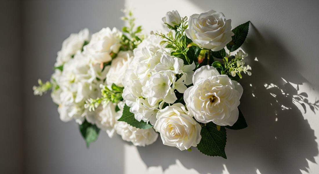 flori artificiale - 7 Aranjamente Florale de Perete Atemporale pe Care Nu le Vei Regreta