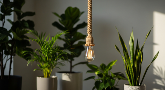 lustra - Ghid de Dimensiuni pentru Lustre Artizanale: Proporția Perfectă lângă Plante