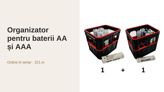 Organizator baterii AA și AAA: cum scapi de sertarul cu baterii amestecate