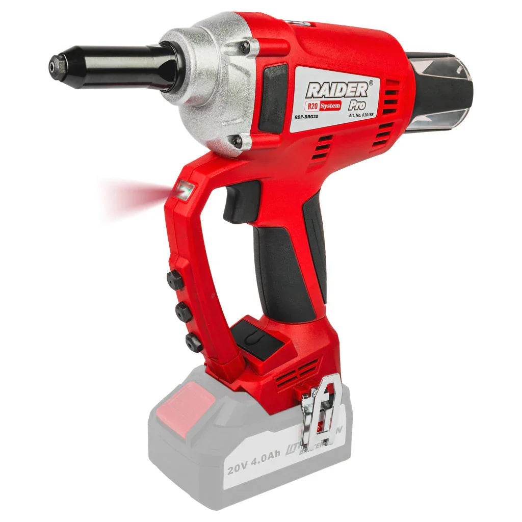 Raider R20 Pistol nituri pop brushless 20V 20000N valiza SOLO RDP-BRG20