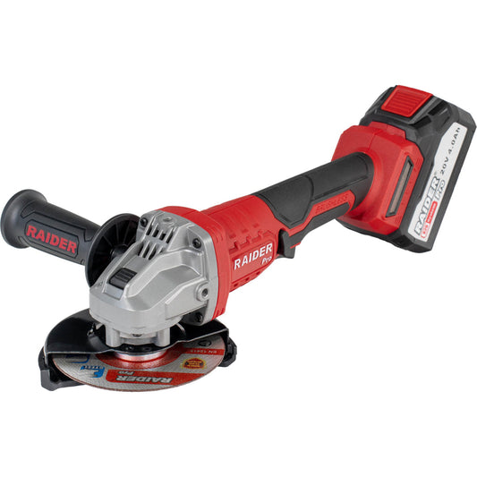 Raider R20 Polizor unghiular cu motor fara perii  Ø125mm 20V 4Ah RDP-PBAG20