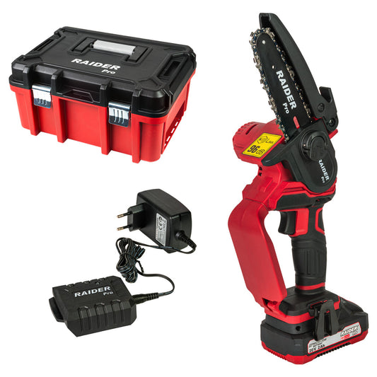 Raider R20 Fierastrau de gradina cu lant si lama 20V 120mm 2Ah RDP-YGP20