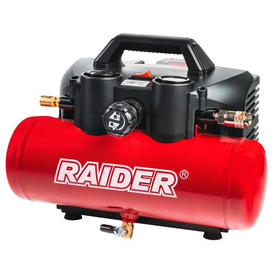 Raider R20 Compresor aer 20V cu butelie de 4L 32L/min 8bar SOLO RDP-J4AC20