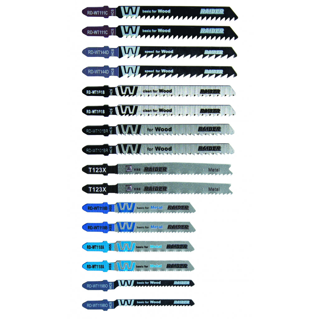 Raider Set 16 buc lame fierastrau pendular pentru lemn si metal T