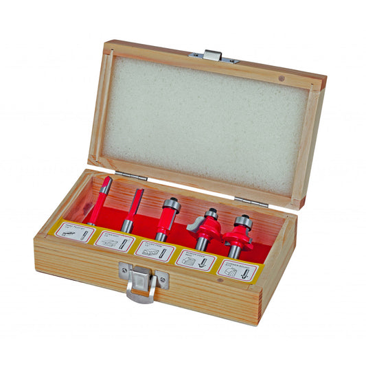 Raider trusa 5 freze profilate x 8mm pentru lemn 158302