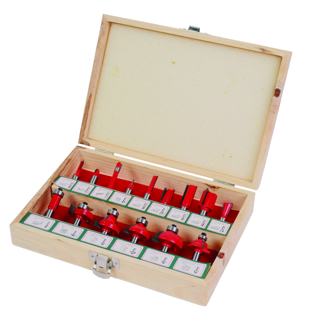 Raider trusa 15 freze profilate x 8mm pentru lemn