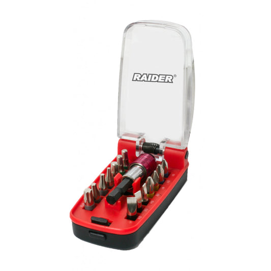 Raider set 15 biti si suport magnetic 1/4''