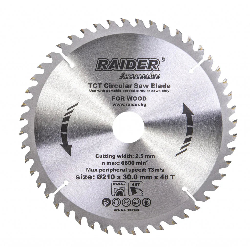 Disc circular pentru lemn 210х48Тх30mm compatibil Raider R20