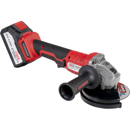 Raider R20 Polizor unghiular cu motor fara perii  Ø125mm 20V 4Ah RDP-PBAG20