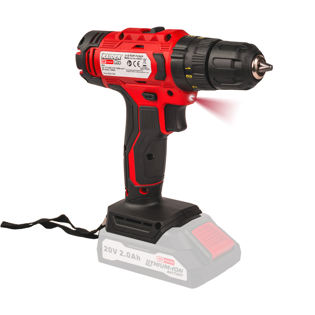 Raider R20 Masina de gaurit cu percutie 20V SOLO 44Nm RDP-PCD20